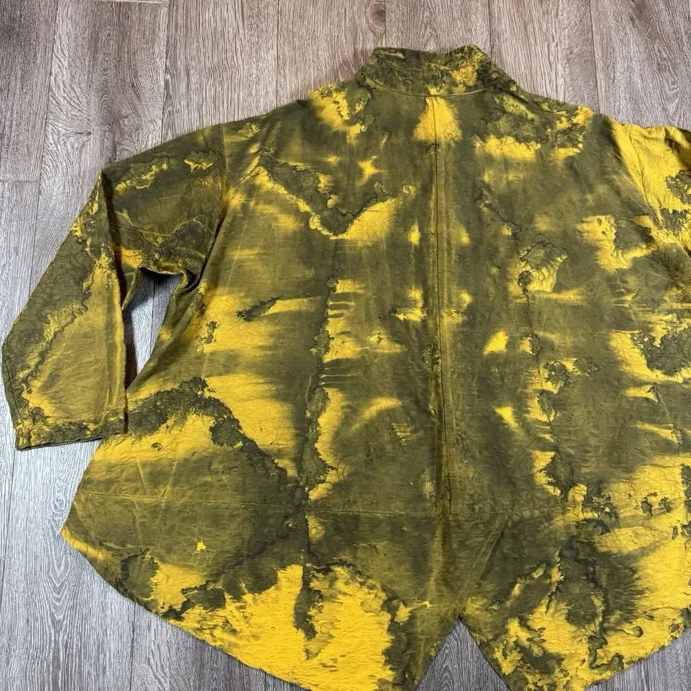 Dress to Kill LagenLook One Size Art to Wear Tie Dye Button Up Top - Picture 11 of 12